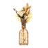Rustic Dried Flower Bouquet in Amber Glass Bottle – Handcrafted Pampas & Palm Fan Arrangement for Boho Home Decor
