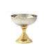 Handcrafted Silver Bowl with Brass Pedestal | Elegant Ceremonial Chalice