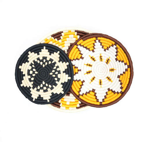 Handcrafted Sabai Grass Wall Decor Plate – Set of 3