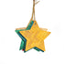 Multi Colour Star Shaped Bamboo hanging ornament - Festive Decor Item