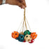 Multi Colour Sphere Shaped Premium Handmade Bamboo Hanging Ornament - Festive Decor Item