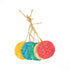 Multi Colour Circular Shaped Bamboo hanging ornament - Festive Decor Item