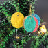 Multi Colour Circular Shaped Bamboo hanging ornament - Festive Decor Item