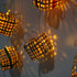 Beige Cube Shaped Premium Handmade Bamboo String Fairy Light - Festive Decor Item