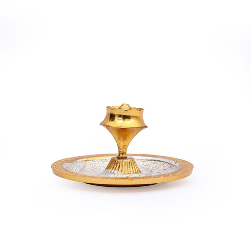 Handcrafted Embossed Pooja Thali - Premium Set for Pooja Rituals