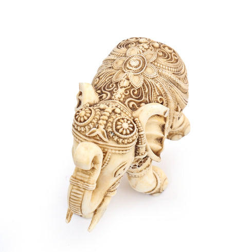 Intricately carved Cultured Marble Elephant