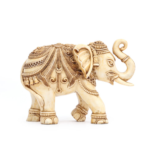 Intricately carved Cultured Marble Elephant