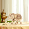 Intricately carved Cultured Marble Elephant (Large)