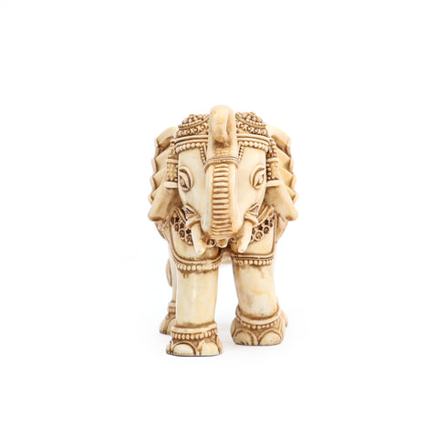 Intricately carved Cultured Marble Elephant