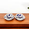 Jaipur Blue Pottery Bowl & Plate Set – Indigo Leaf Design