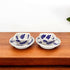 Jaipur Blue Pottery Bowl & Plate Set – Indigo Leaf Design