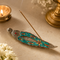 German Silver Stone Embellished Elephant Incense Stick Holder/Agarbatti Stand