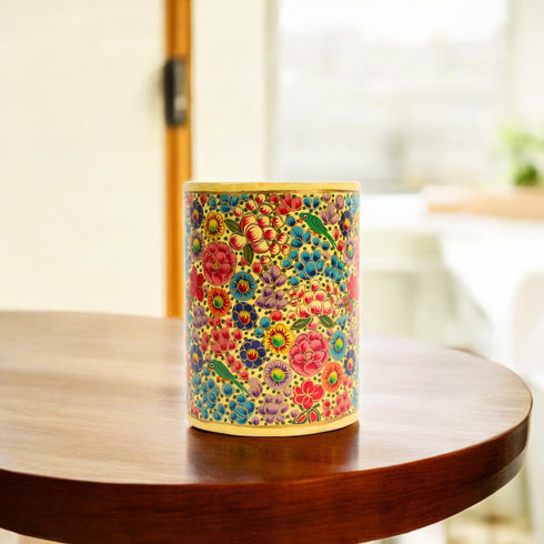 Kashmiri Papier Mache handmade Pen stand