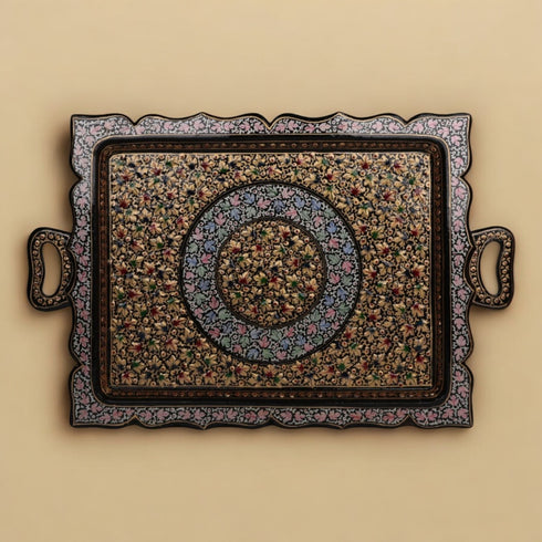 Kashmiri Papier Mache Rectangle Tray