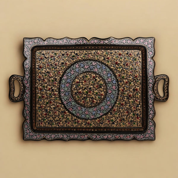 Kashmiri Papier Mache Rectangle Tray
