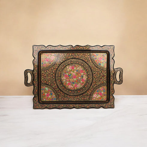Kashmiri Papier Mache Rectangle Tray