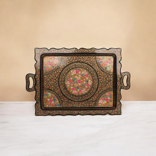 Kashmiri Papier  Mache Rectangle Tray