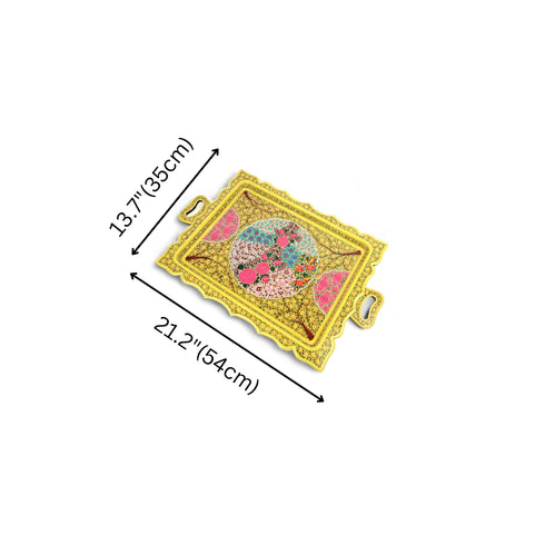 Kashmiri Papier Mache Rectangle Tray
