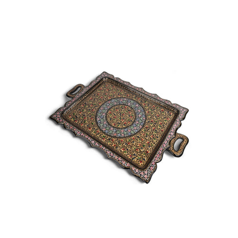 Kashmiri Papier Mache Rectangle Tray