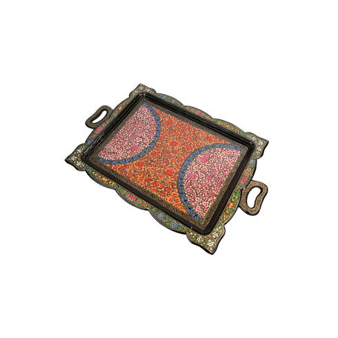 Kashmiri Papier Mache Rectangle Tray