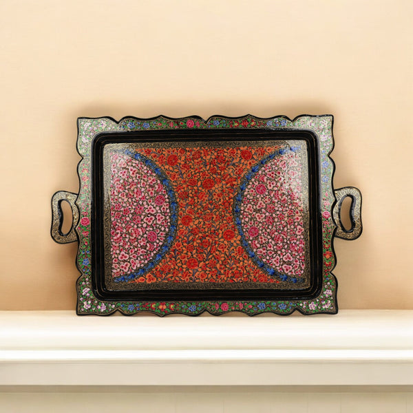 Kashmiri Papier Mache Rectangle Tray