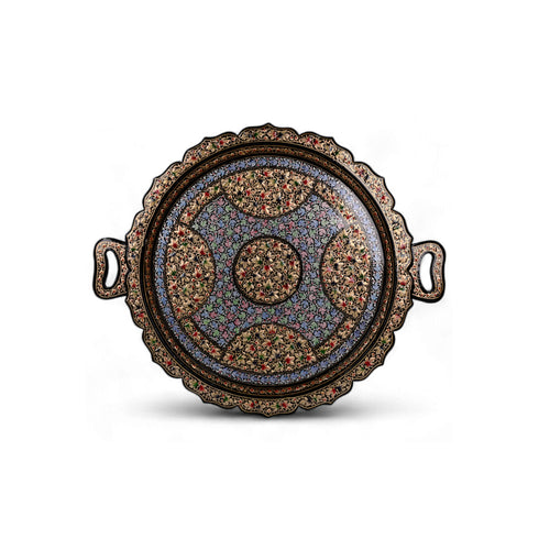 Kashmiri Papier Mache Round Tray