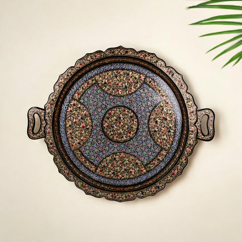 Kashmiri Papier Mache Round Tray