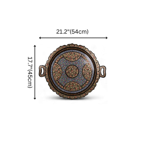 Kashmiri Papier Mache Round Tray