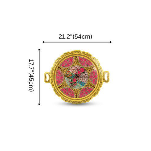 Kashmiri Papier Mache Round Tray