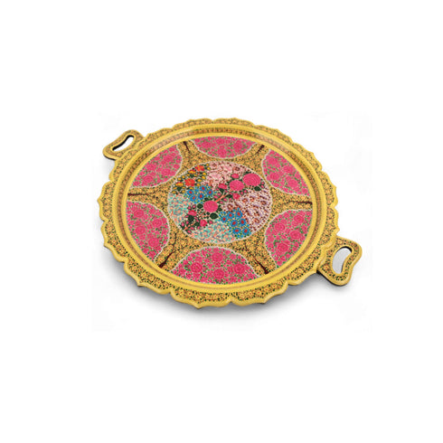 Kashmiri Papier Mache Round Tray