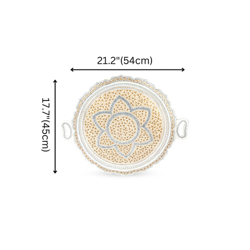 Kashmiri Papier Mache Round Tray