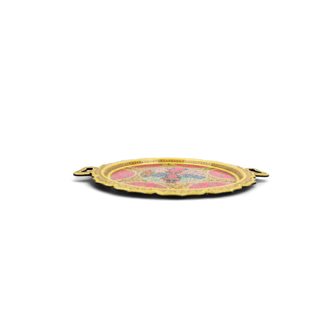 Kashmiri Papier Mache Round Tray