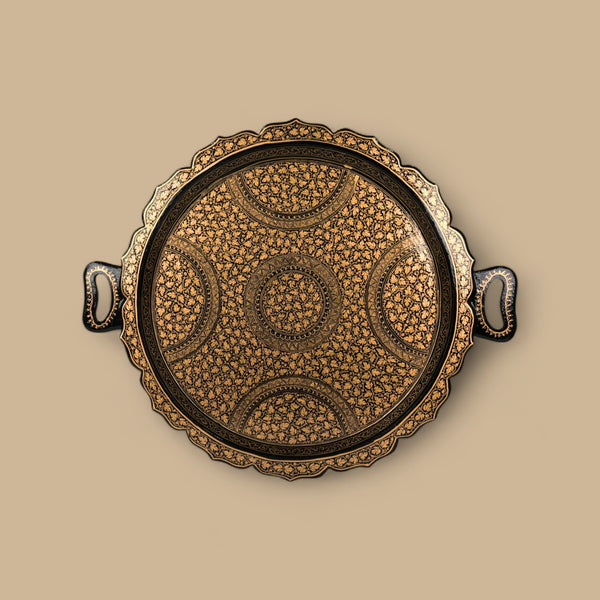 Kashmiri Papier Mache Round Tray