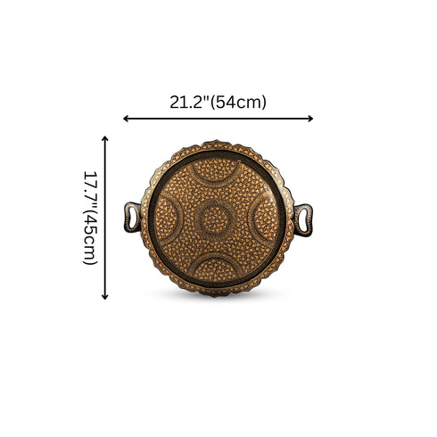 Kashmiri Papier Mache Round Tray
