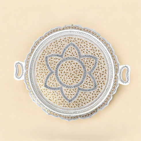 Kashmiri Papier Mache Round Tray