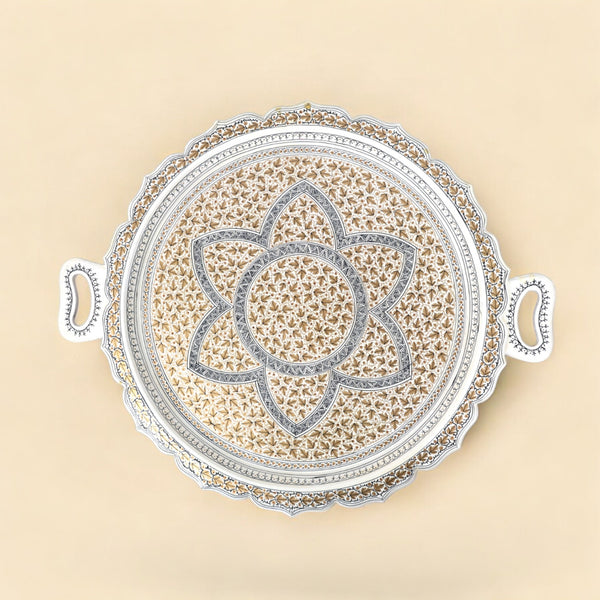 Kashmiri Papier Mache Round Tray