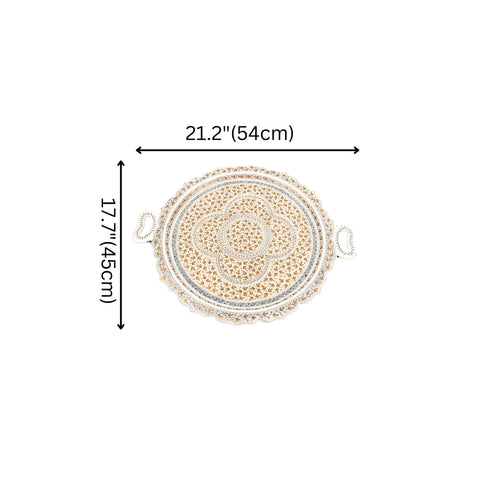 Kashmiri Papier Mache Round Tray