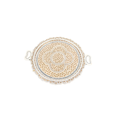 Kashmiri Papier Mache Round Tray