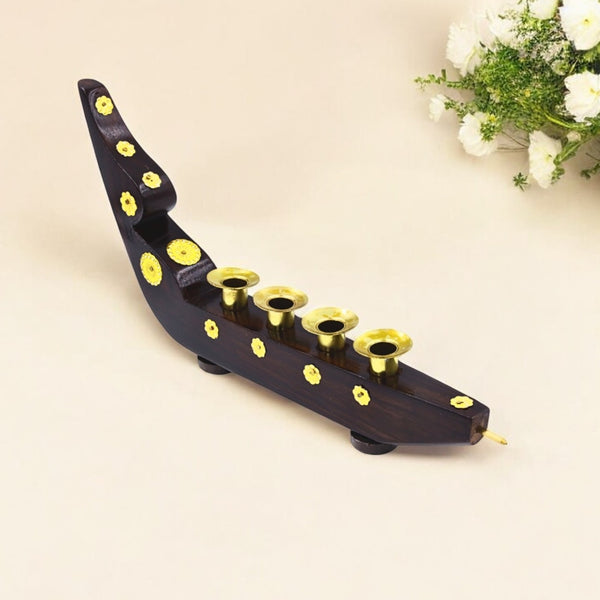 Kerala Snake Boat Candle Holder