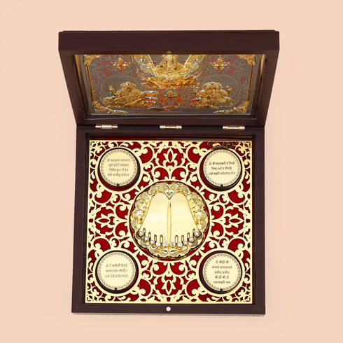 Lakshmi, Saraswati, Ganesha Premium Pooja Gift Box/Pooja Peti