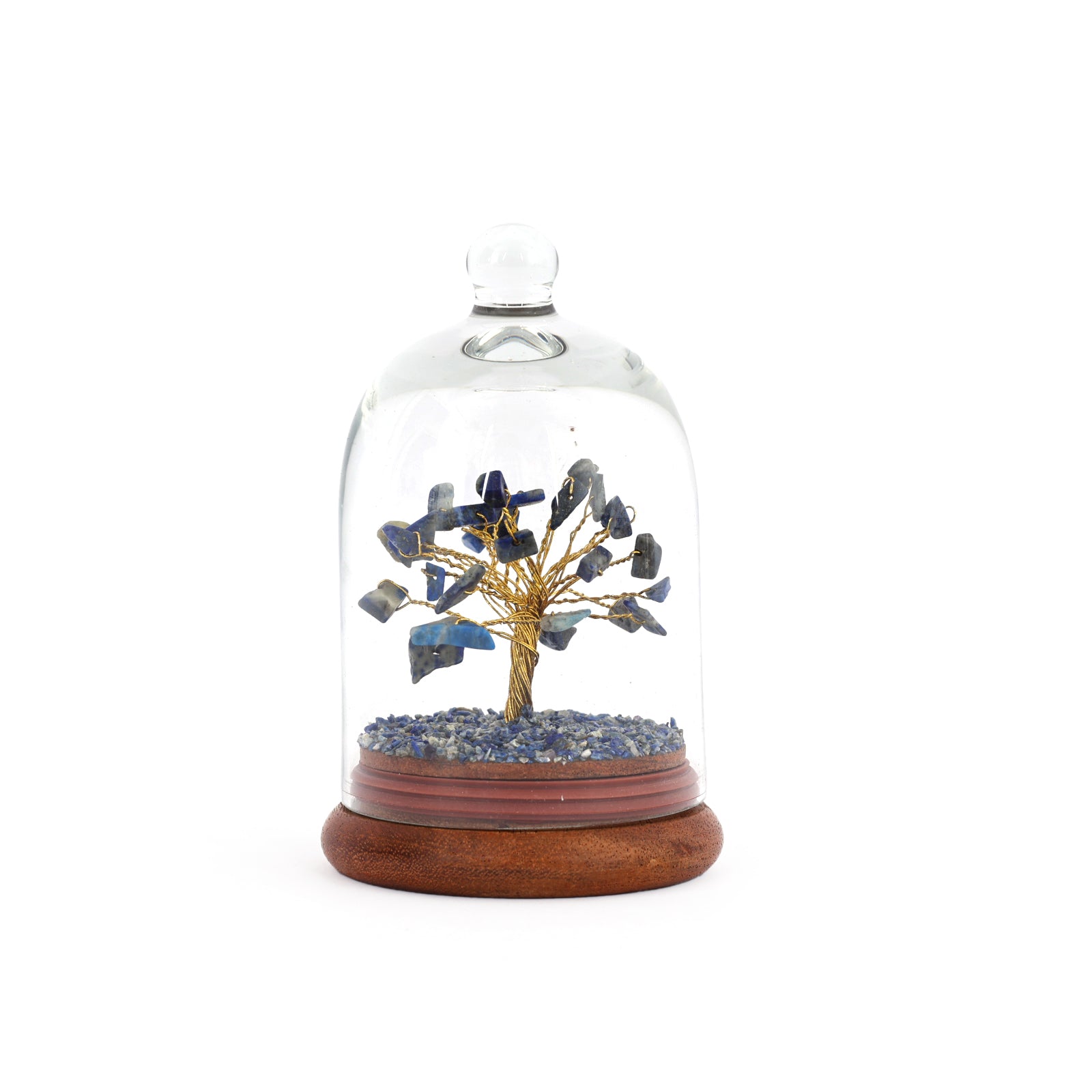 Lapis Lazuli Glass Dome Wish Tree