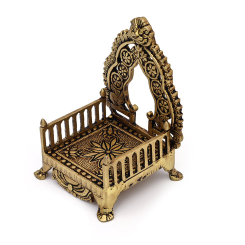 Large Majestic Brass Simhasana