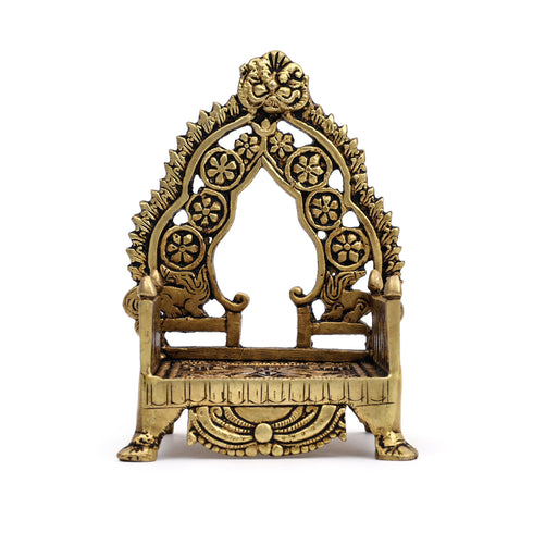 Large Majestic Brass Simhasana