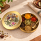 Large Twin Peacock Brass Spice Box