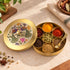 Large Twin Peacock Brass Spice Box