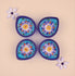 Leaf-Shaped Handcrafted Turquoise & Deep Blue