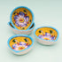Leaf-Shaped Handcrafted Yellow & Turquoise Blue Pottery Diyas Set