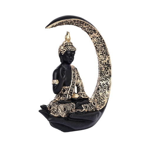 Lord Buddha Crescent Showpiece for Home Décor