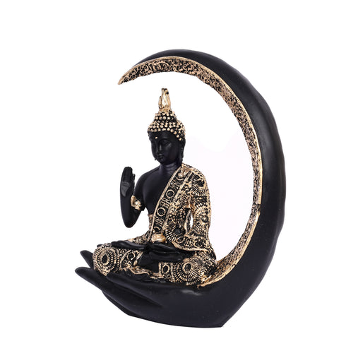 Lord Buddha Crescent Showpiece for Home Décor
