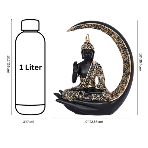 Lord Buddha Crescent Showpiece for Home Décor